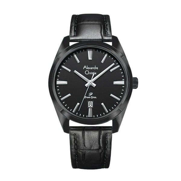 Alexandre Christie AC 1035 Full Black Leather Man MDLIPBA